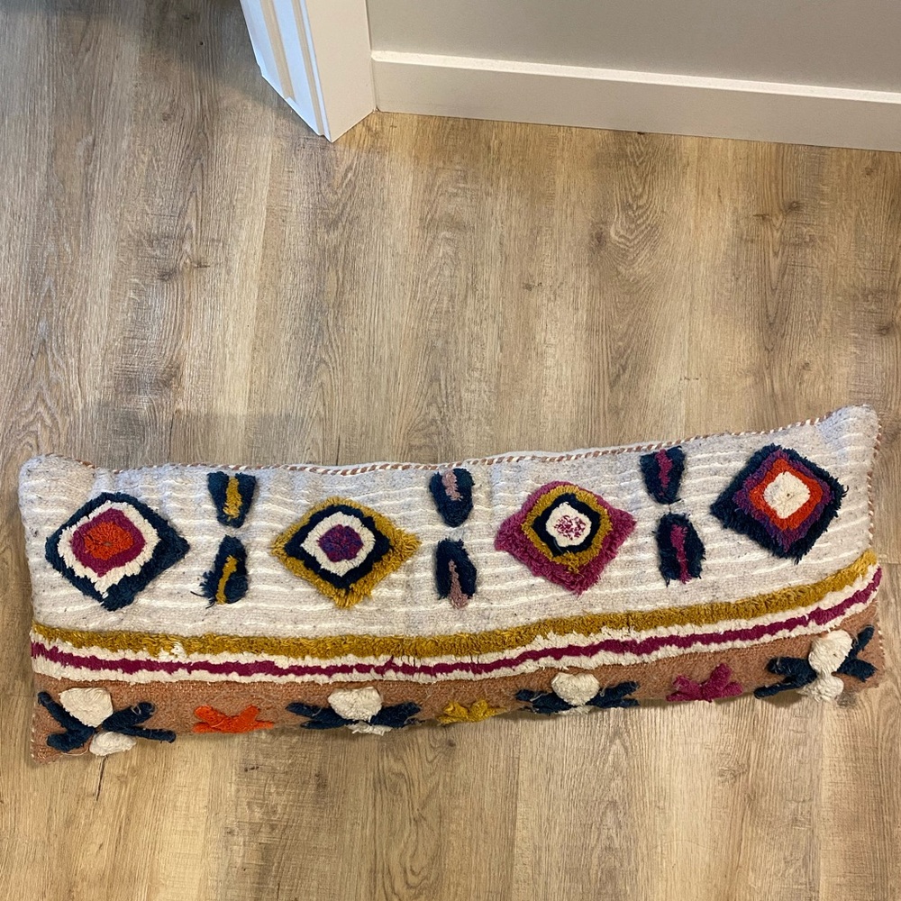 Anthropologie lumbar decorative pillow cover